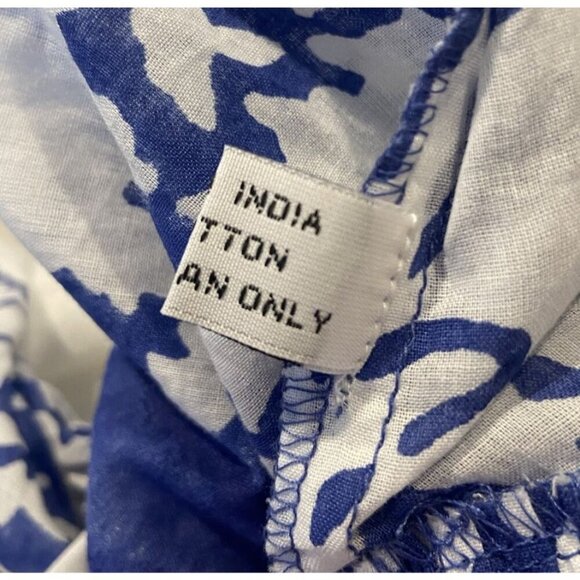 Juliet Dunn London Dress Drop Waist Blue White Rick Rack Trim Size 2 6/8 - Picture 6 of 6